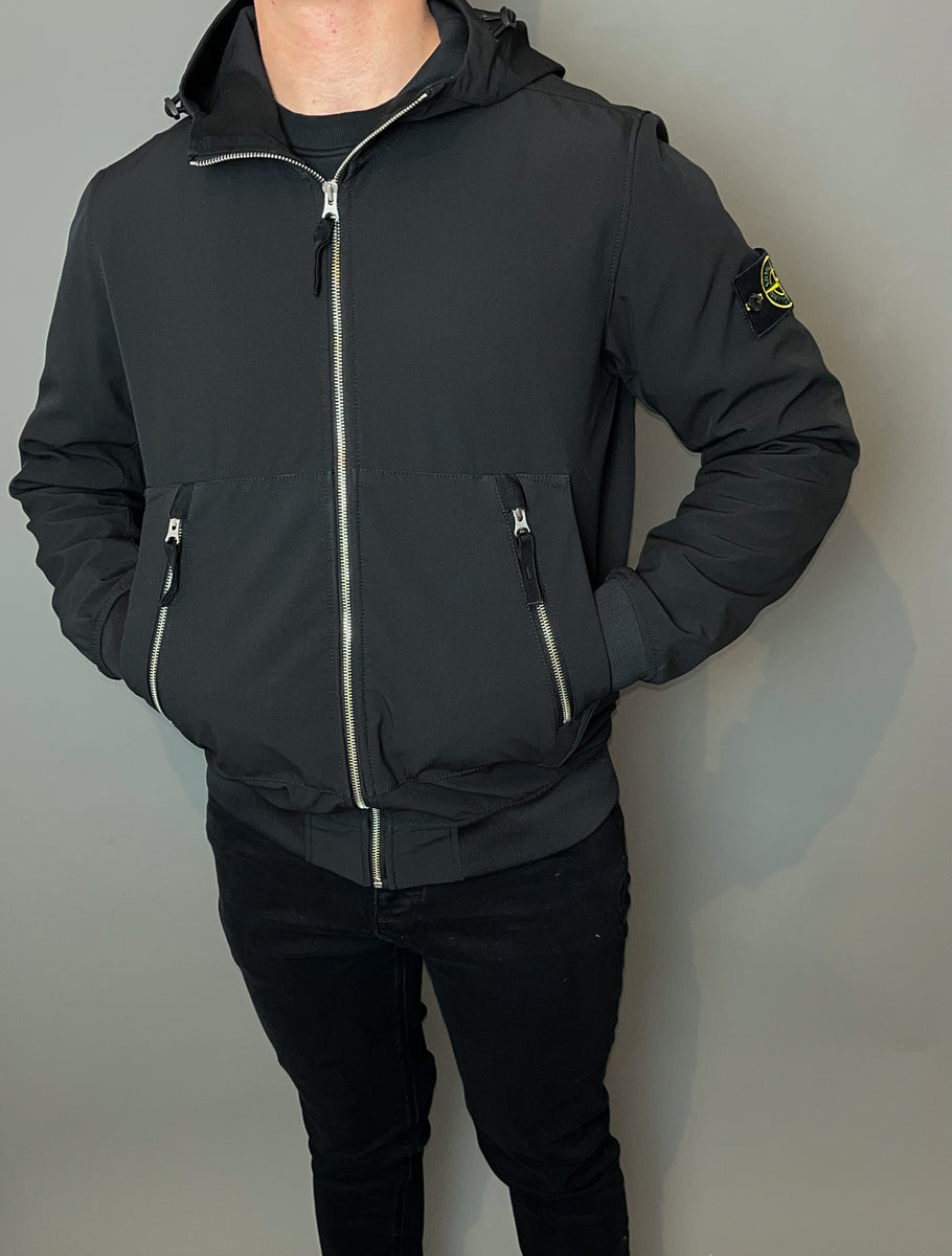 Stone island soft on sale shell r black