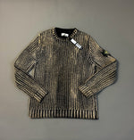 Load image into Gallery viewer, Stone Island Black Hand Corrosion Cable Knit Jumper
