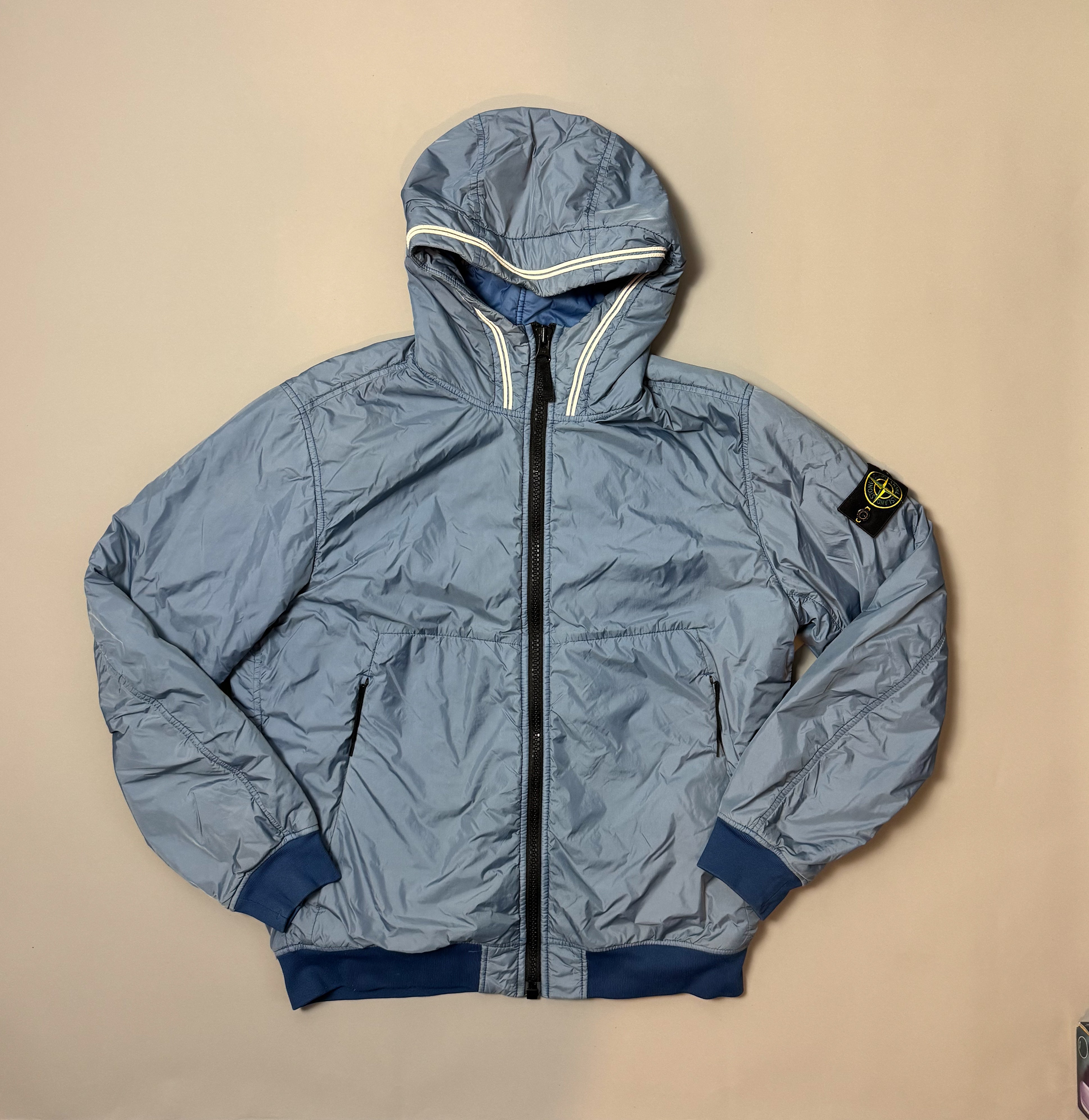 Stone Island Blue Crinkle Reps Primaloft Jacket - XL