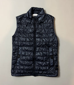 Stone Island Navy Garment Dyed Down Gilet - Small