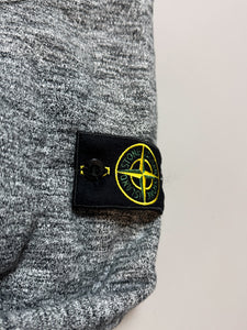 Stone Island Melange Grey Pullover Hoodie - Medium