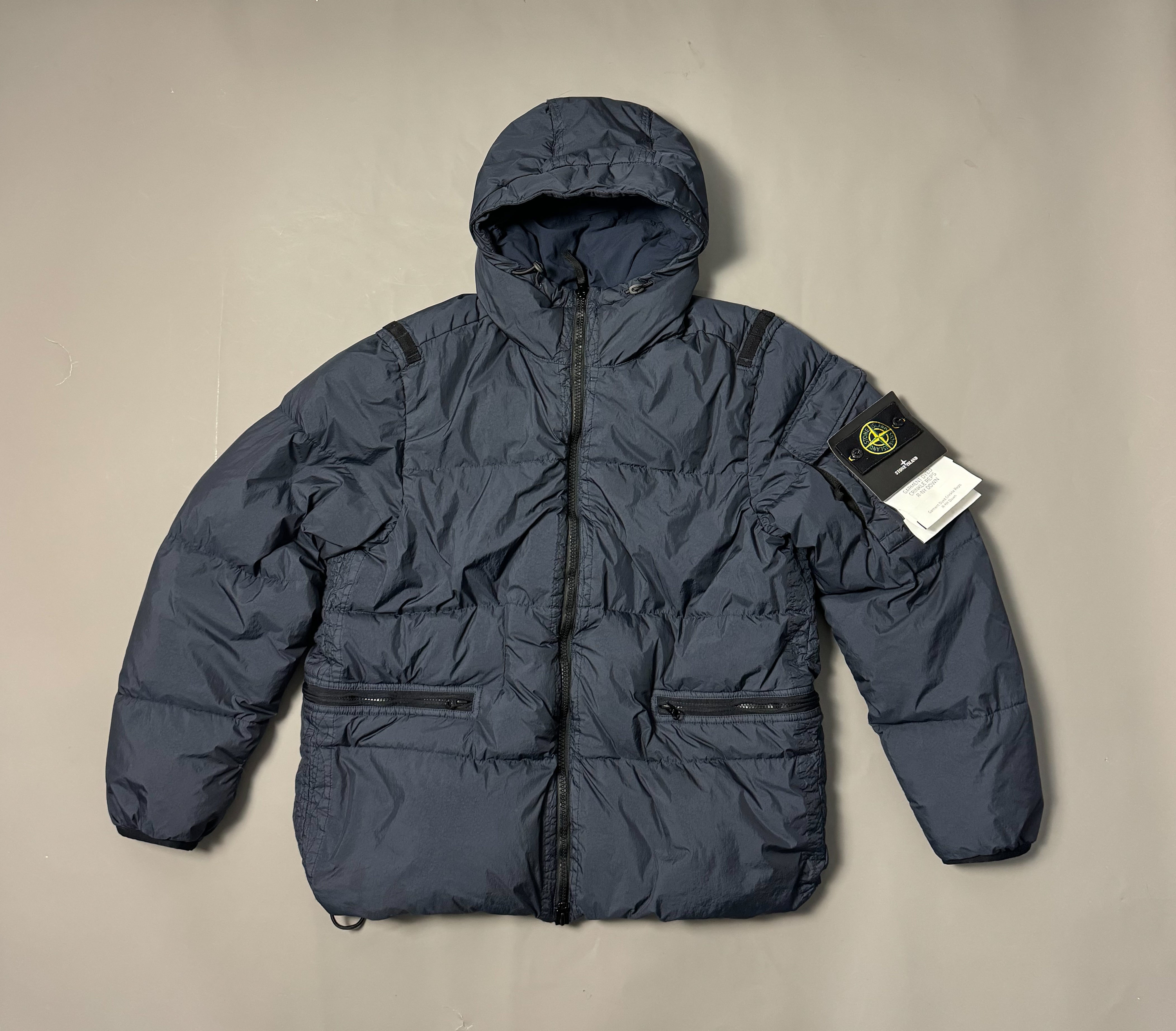 Stone Island Garment Dyed Crinkle Reps R NY Down Jacket - L