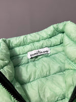 Load image into Gallery viewer, Stone Island Green Garment Dyed Micro Yarn Down Gilet - Medium
