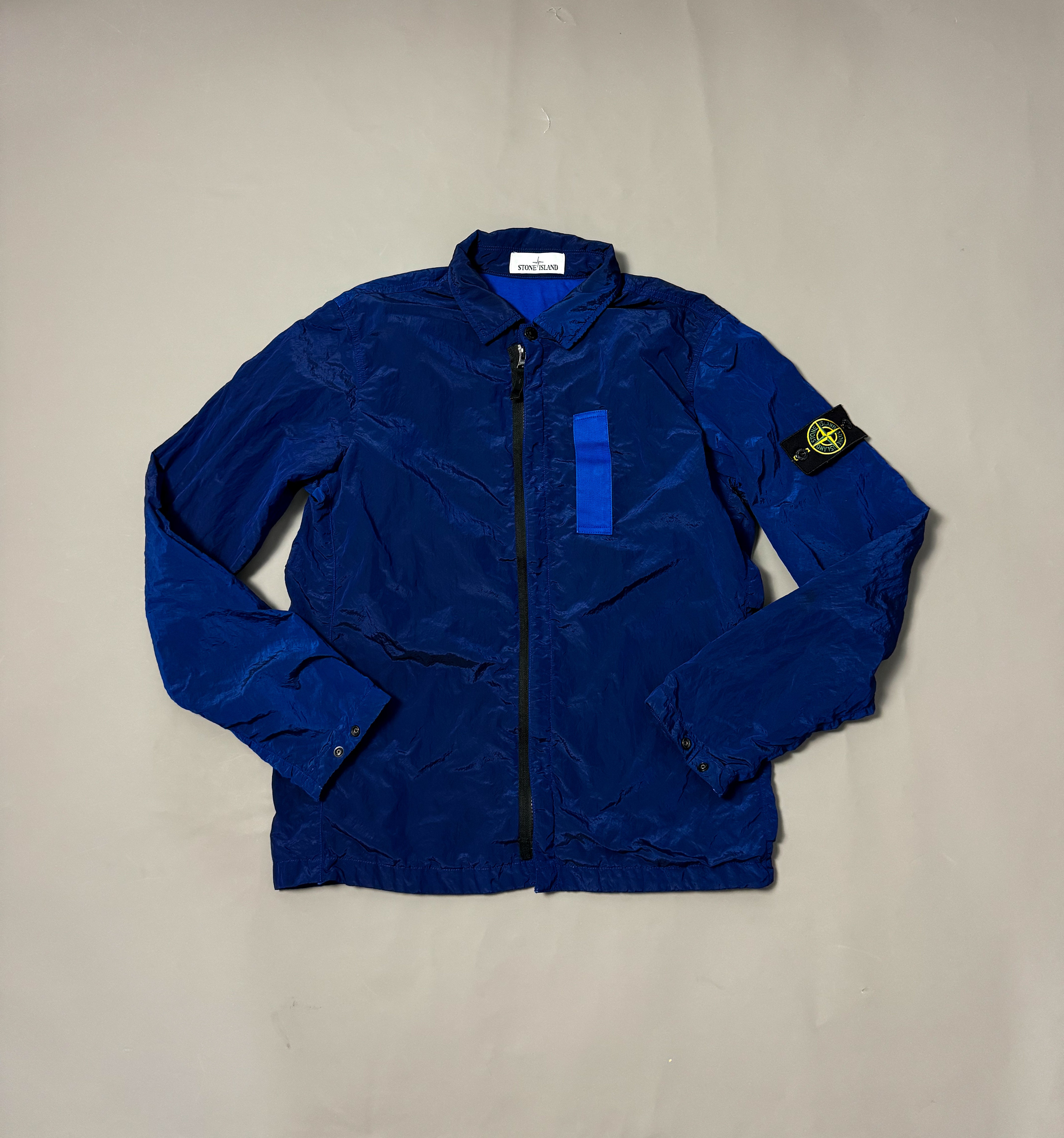 Stone island Blue Nylon Metal Shimmer Overshirt - Medium