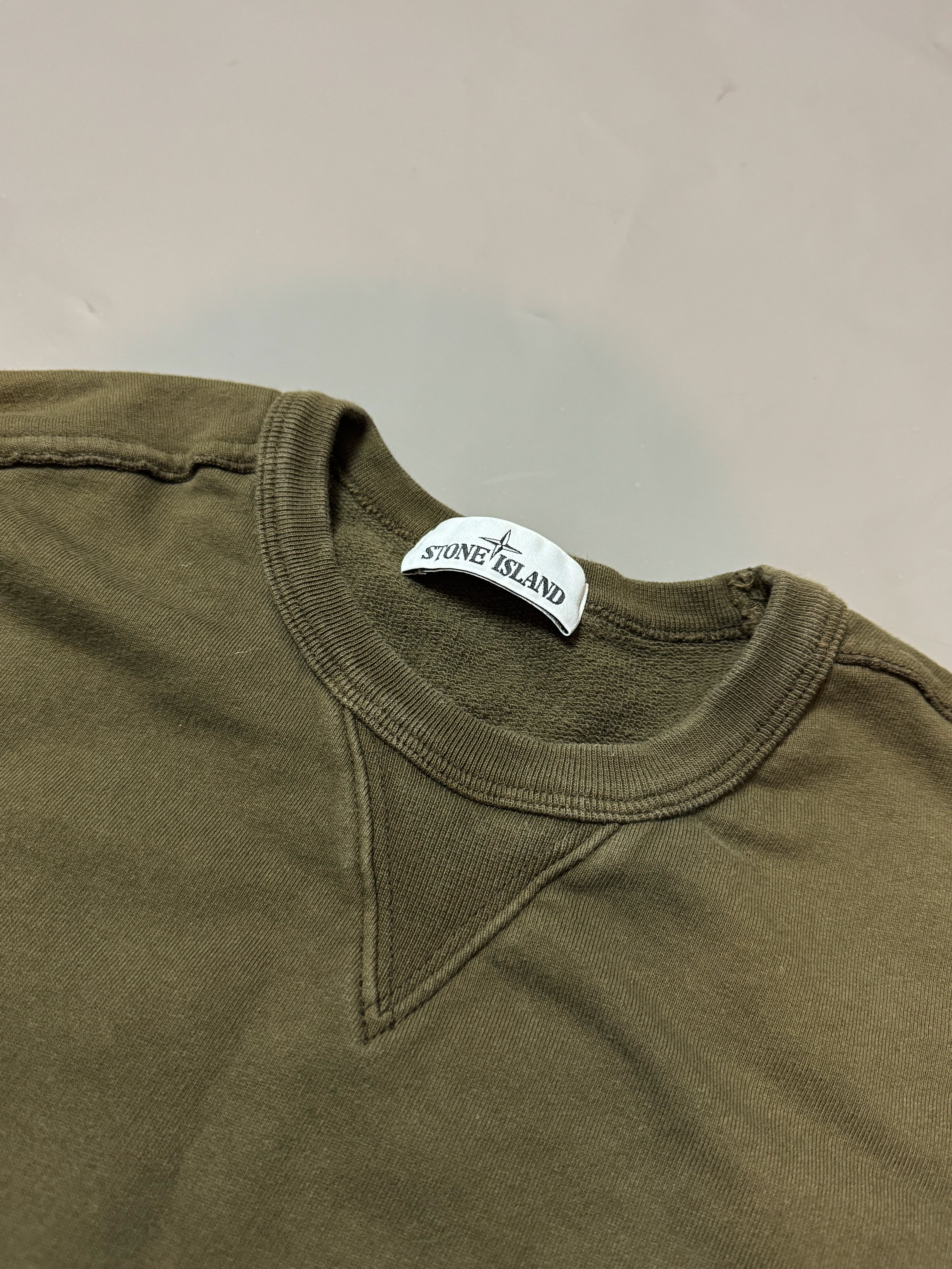 Stone Island Khaki Green Sweatshirt- L