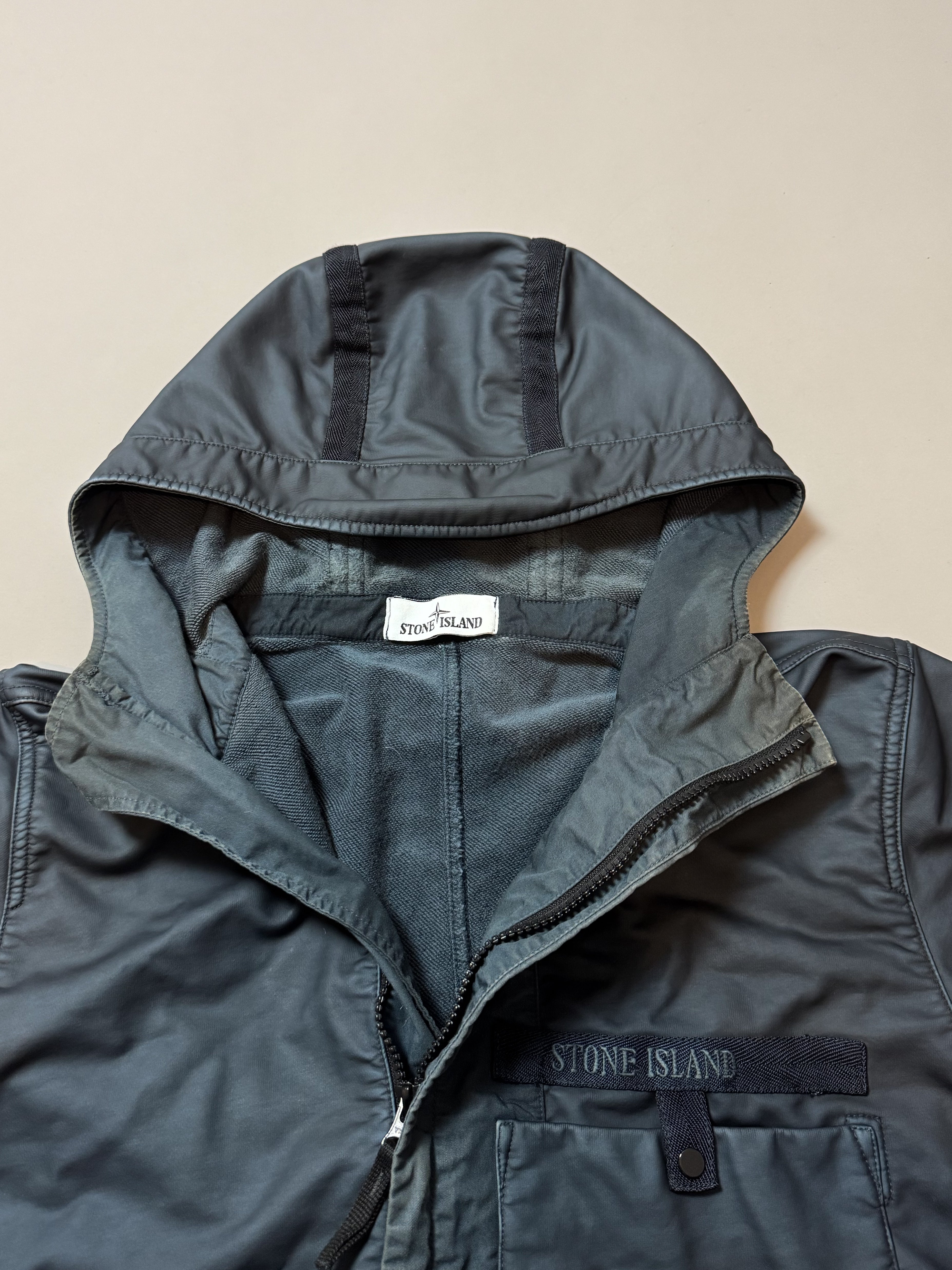 Stone Island Felpa Diagonale Gommata Pullover Smock - Small