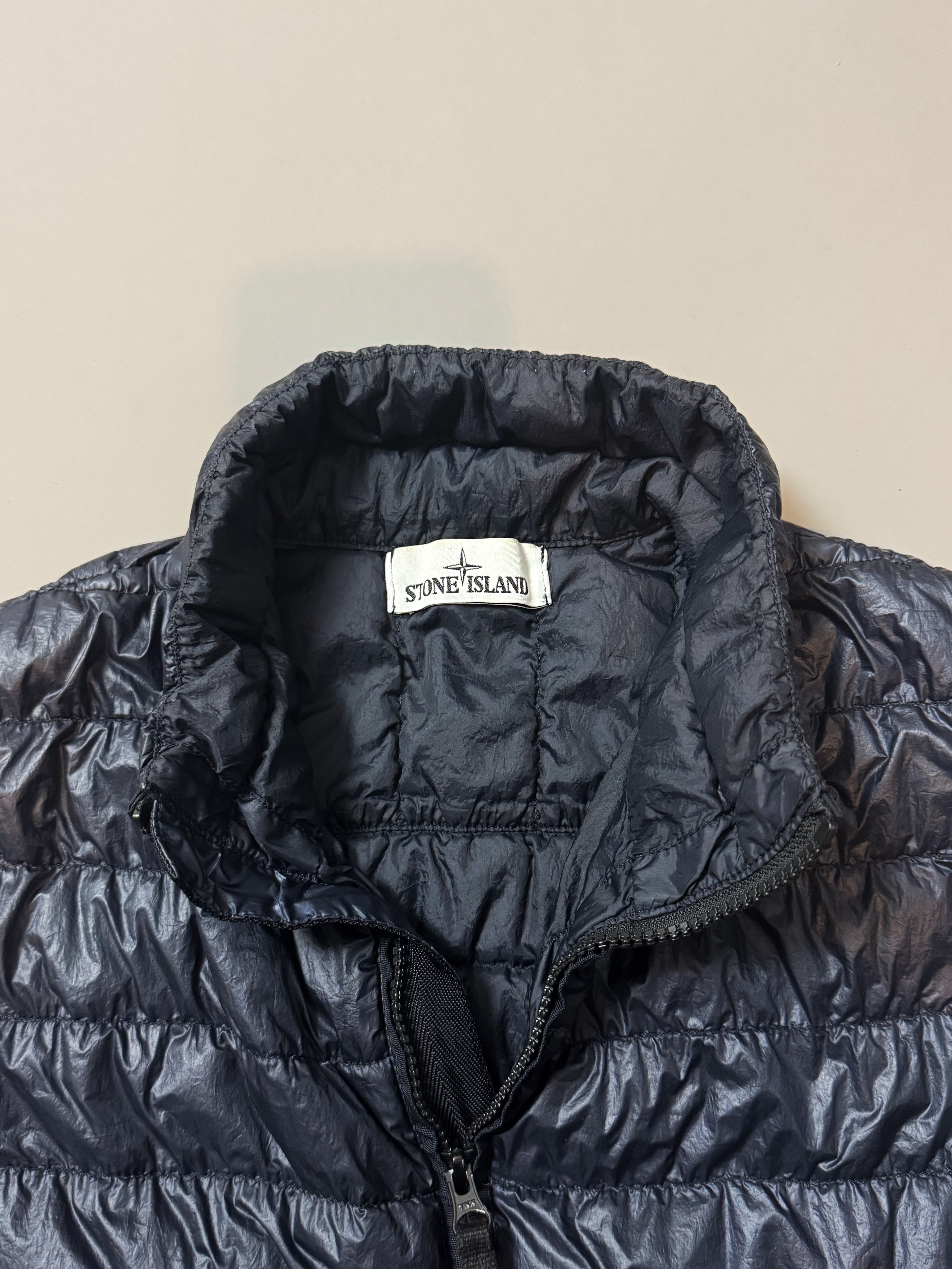 Stone Island Navy Garment Dyed Down Gilet - Small