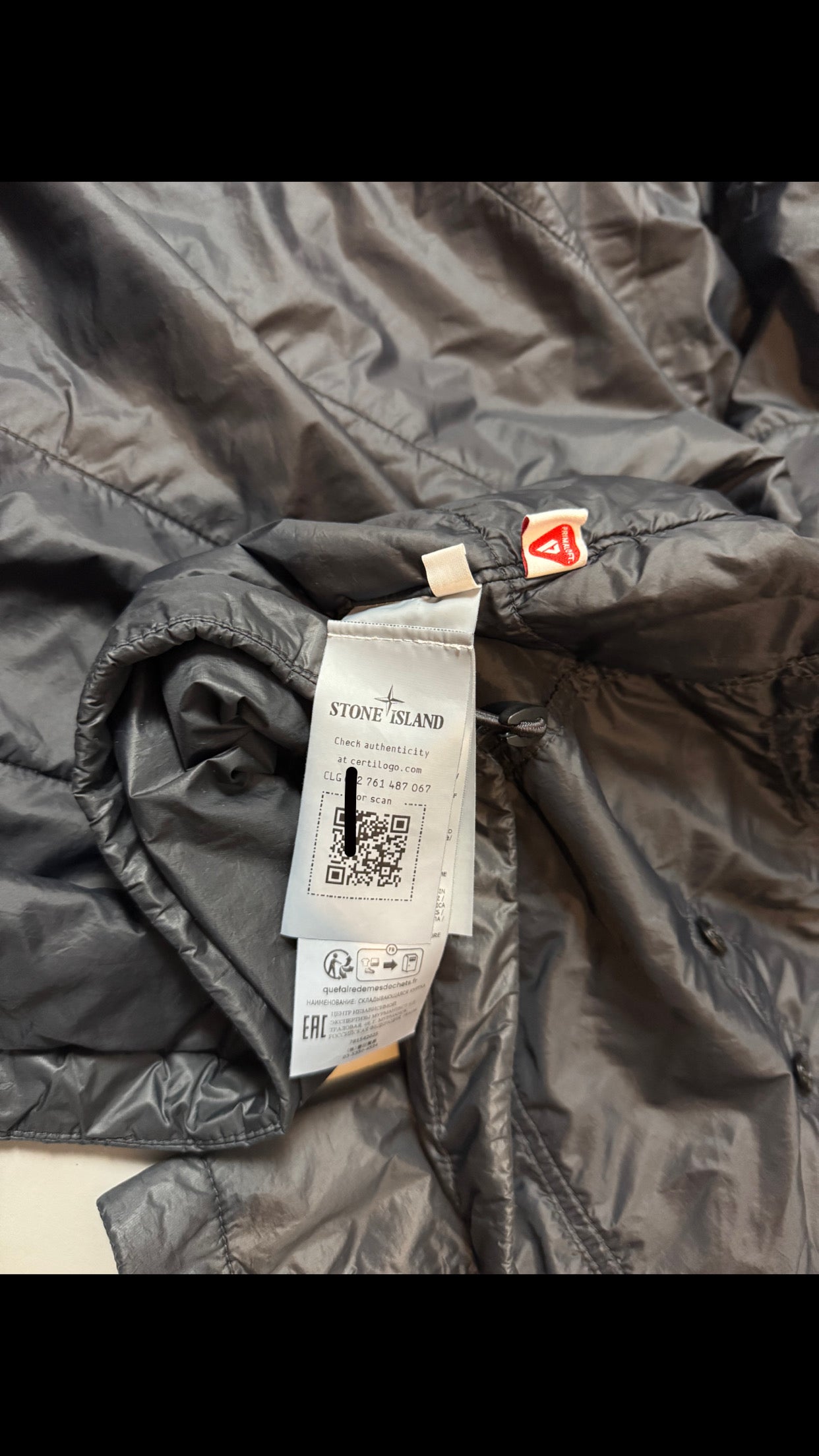 Stone Island Black Micro Reps Primaloft Jacket - XL