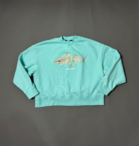 Palm Angles Blue Broken Shark Sweatshirt- Medium