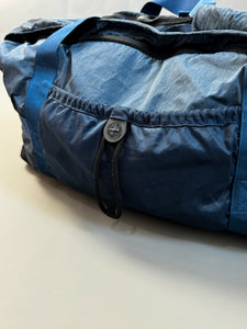 Stone Island Blue Nylon Metal Shimmer Travel Duffle Bag