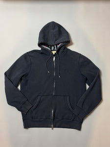 Burberry Navy Zip Up Hoodie - XL