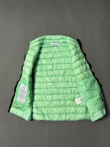 Stone Island Green Garment Dyed Micro Yarn Down Gilet - Medium