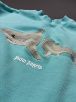 Load image into Gallery viewer, Palm Angles Blue Broken Shark Sweatshirt- Medium
