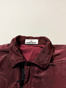 Stone Island Nylon Metal Shimmer Burgundy Overshirt - M