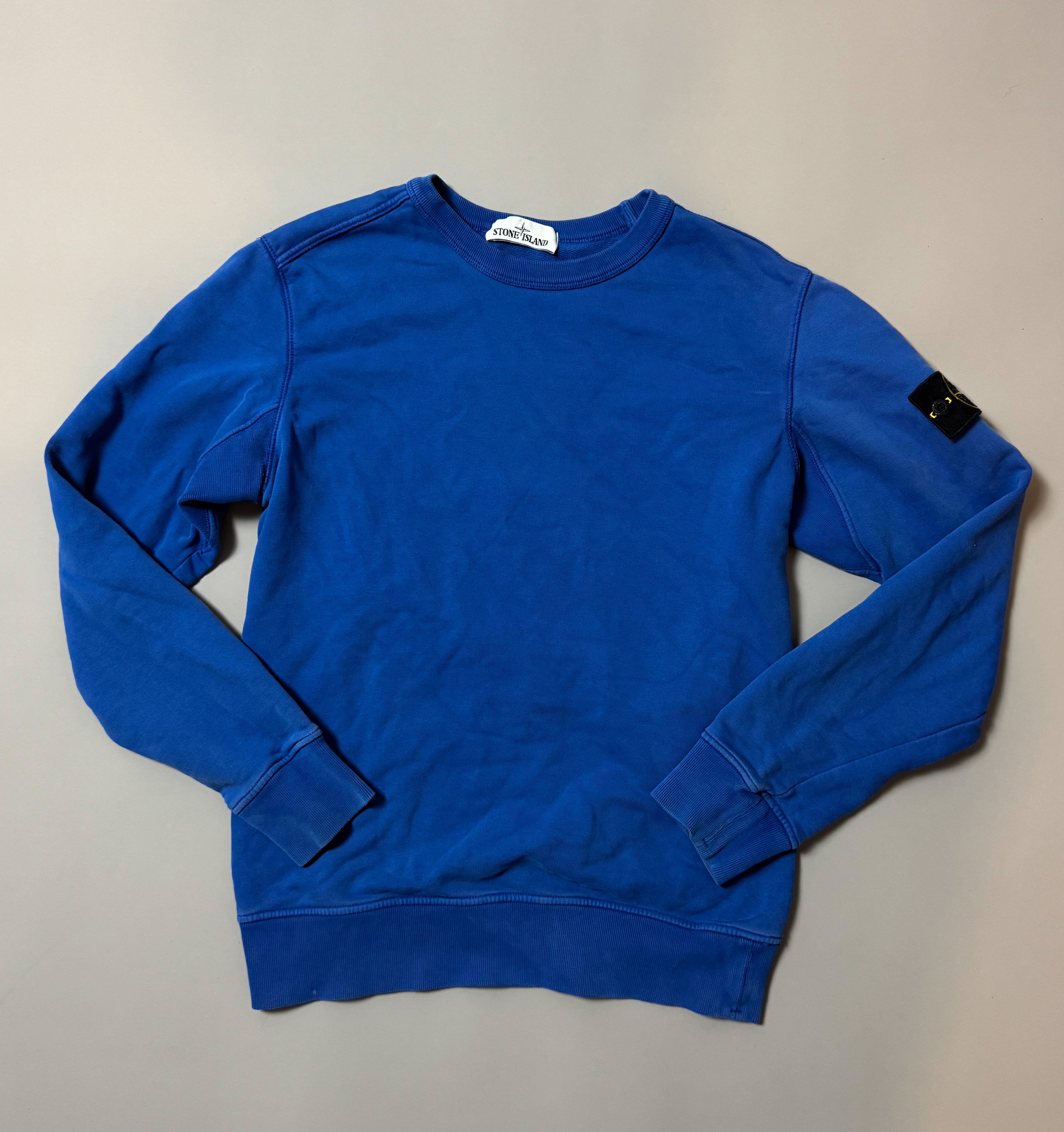 Stone Island Blue Sweatshirt - Medium