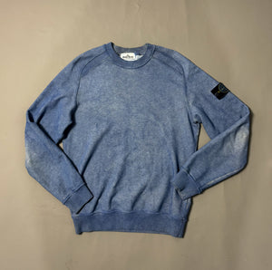 Stone Island Dust Treatment Blue Sweatshirt - Small