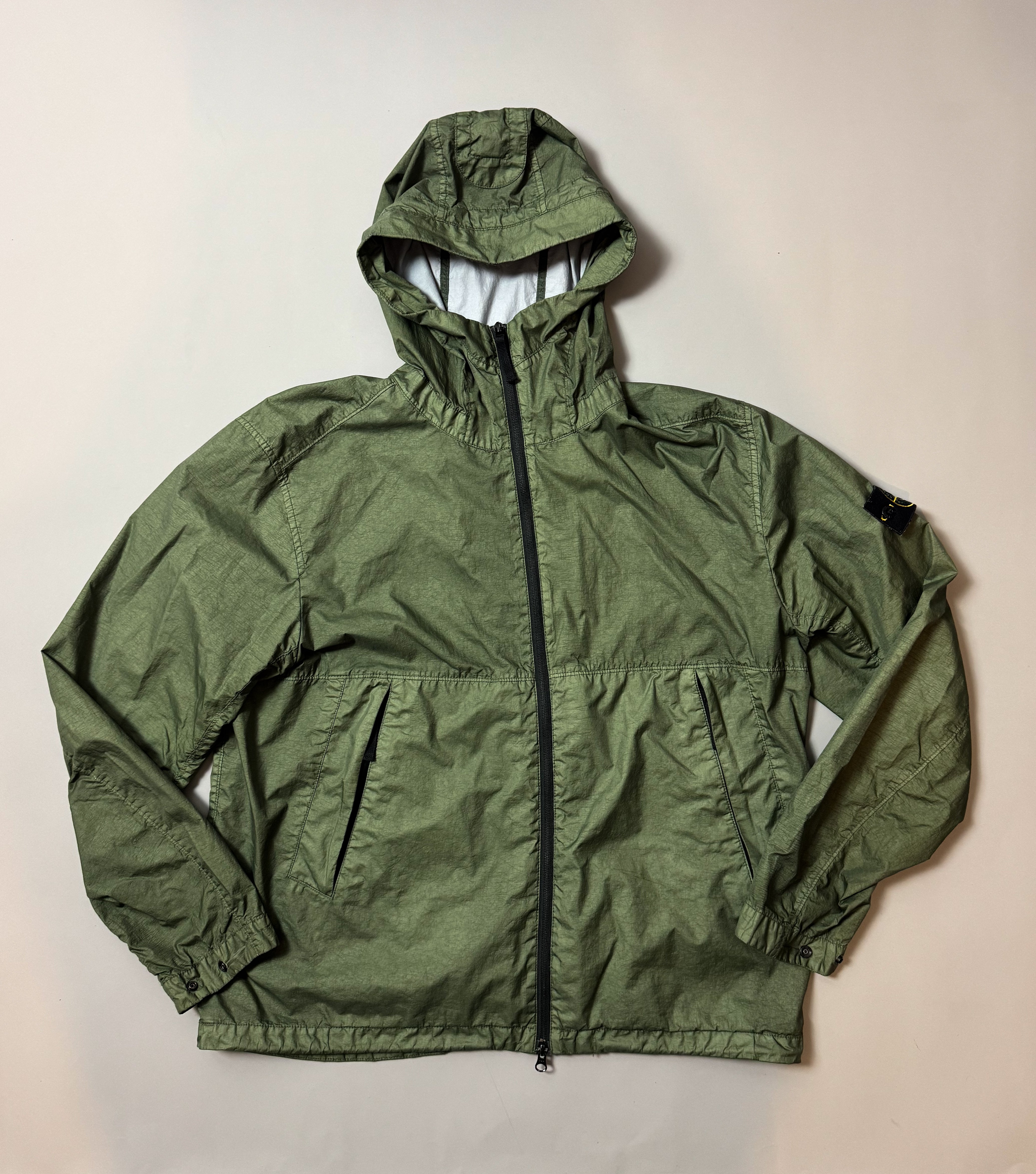 Stone Island Green Membrana 3L TC Nylon Hooded Jacket - XXL