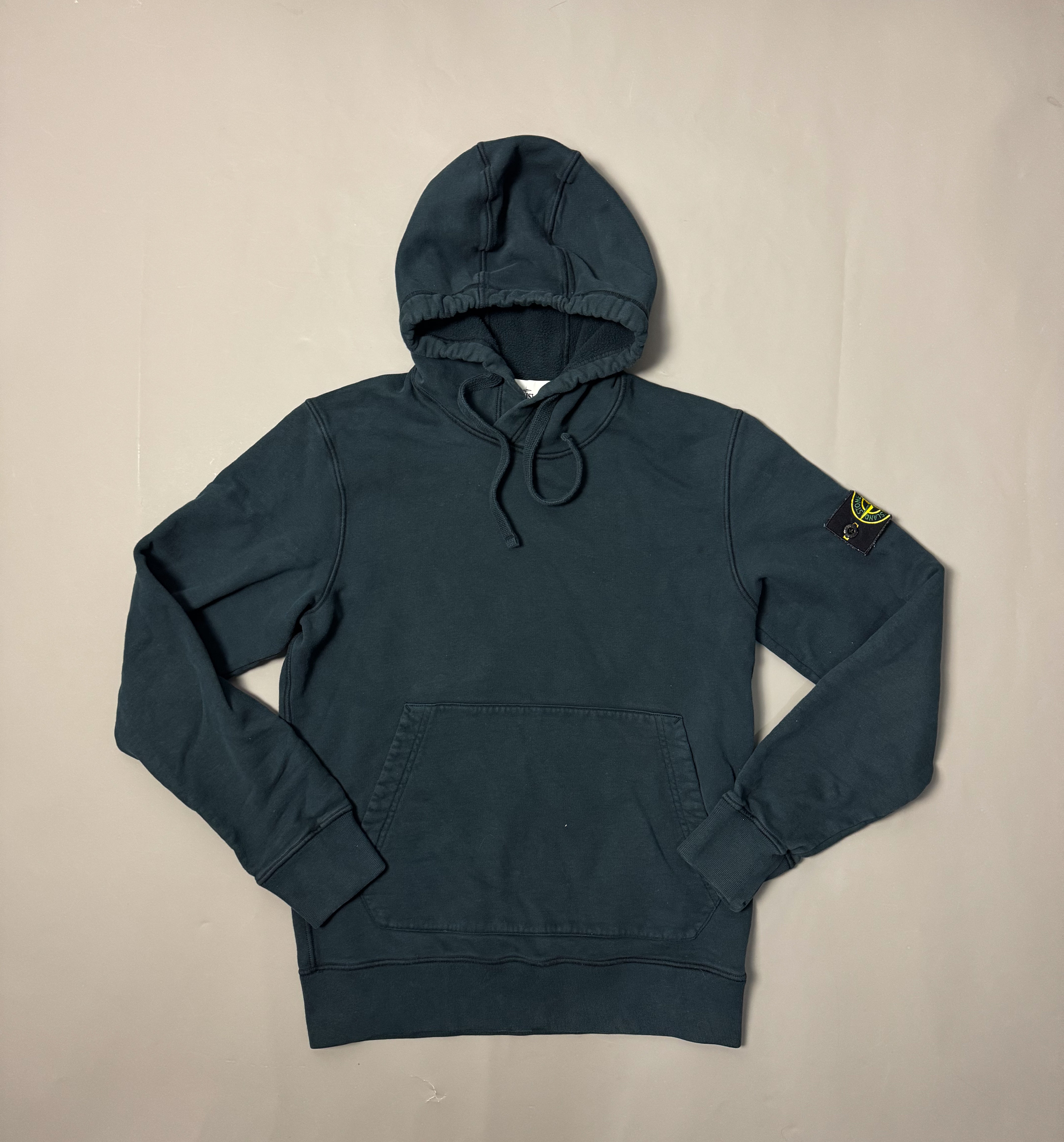 Stone Island Navy Blue Hoodie - Small