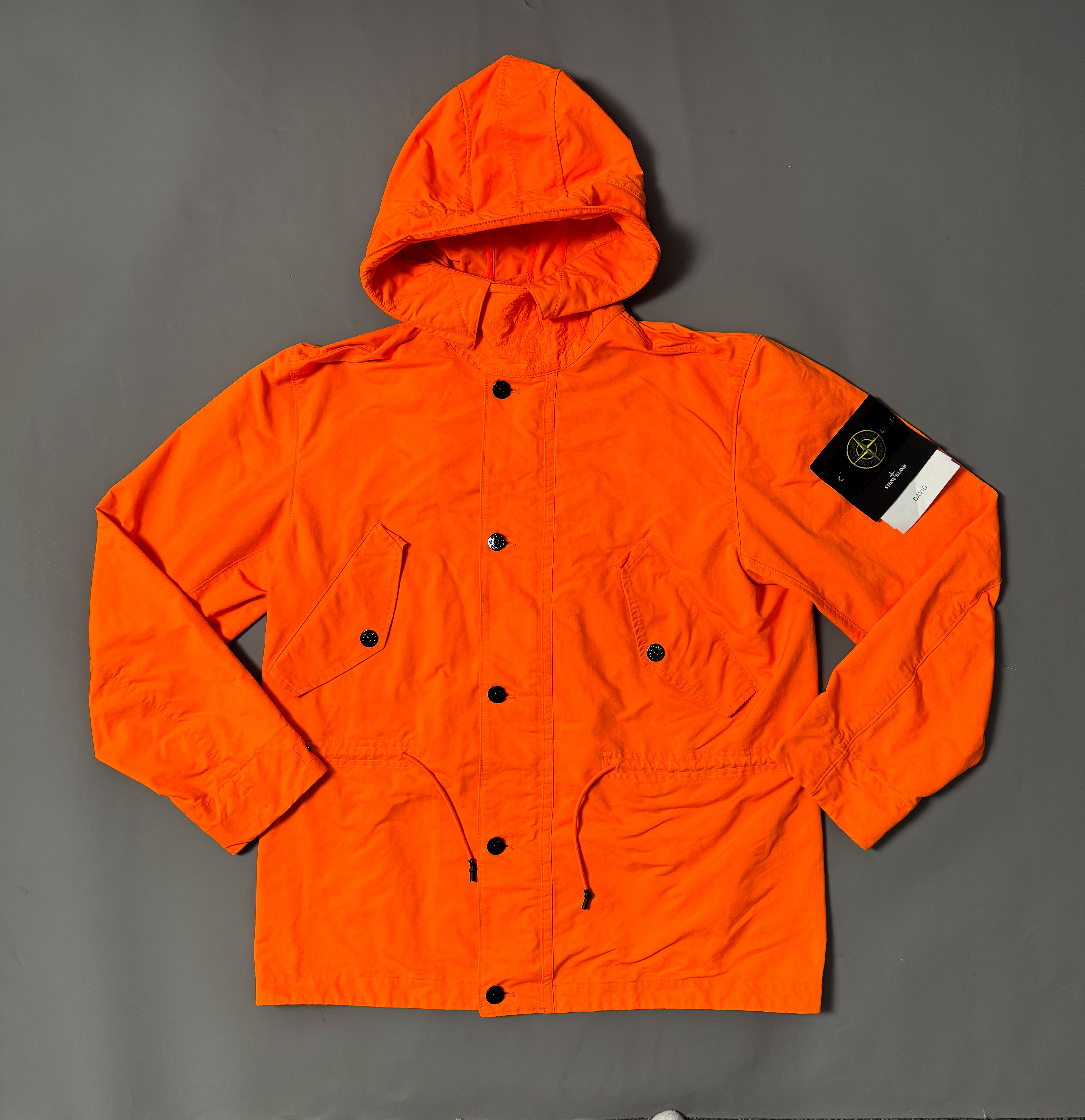 Stone Island Orange David Fluo Parka Jacket