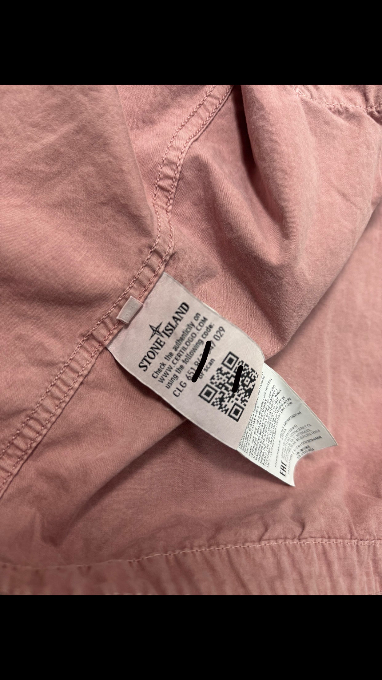 Stone Island Rose Quartz Pink Overshirt- Medium