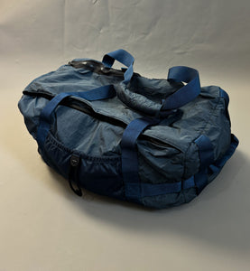 Stone Island Blue Nylon Metal Shimmer Travel Duffle Bag