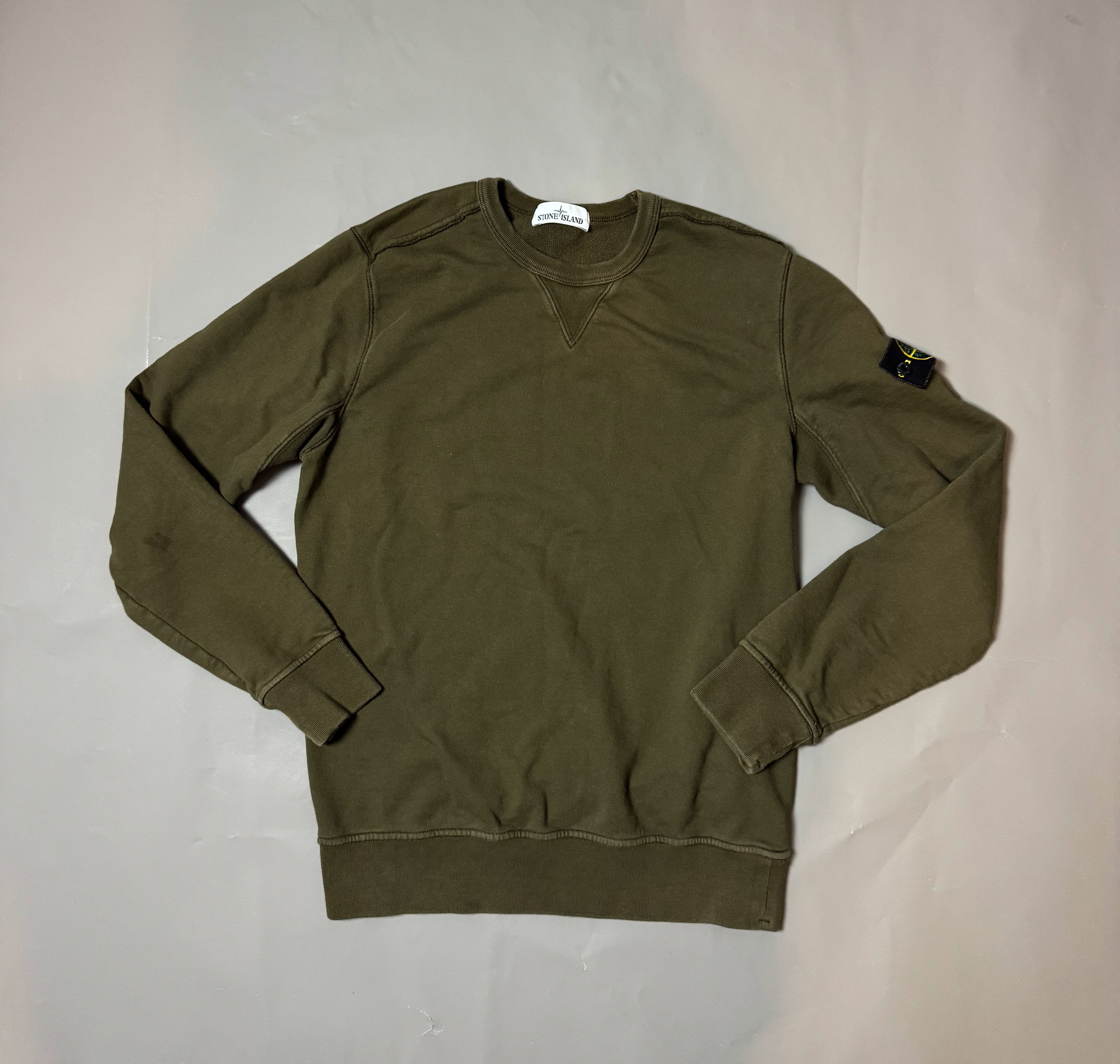 Stone Island Khaki Green Sweatshirt- L