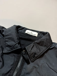 Stone Island Black Zip Pocket Nylon Overshirt - Large