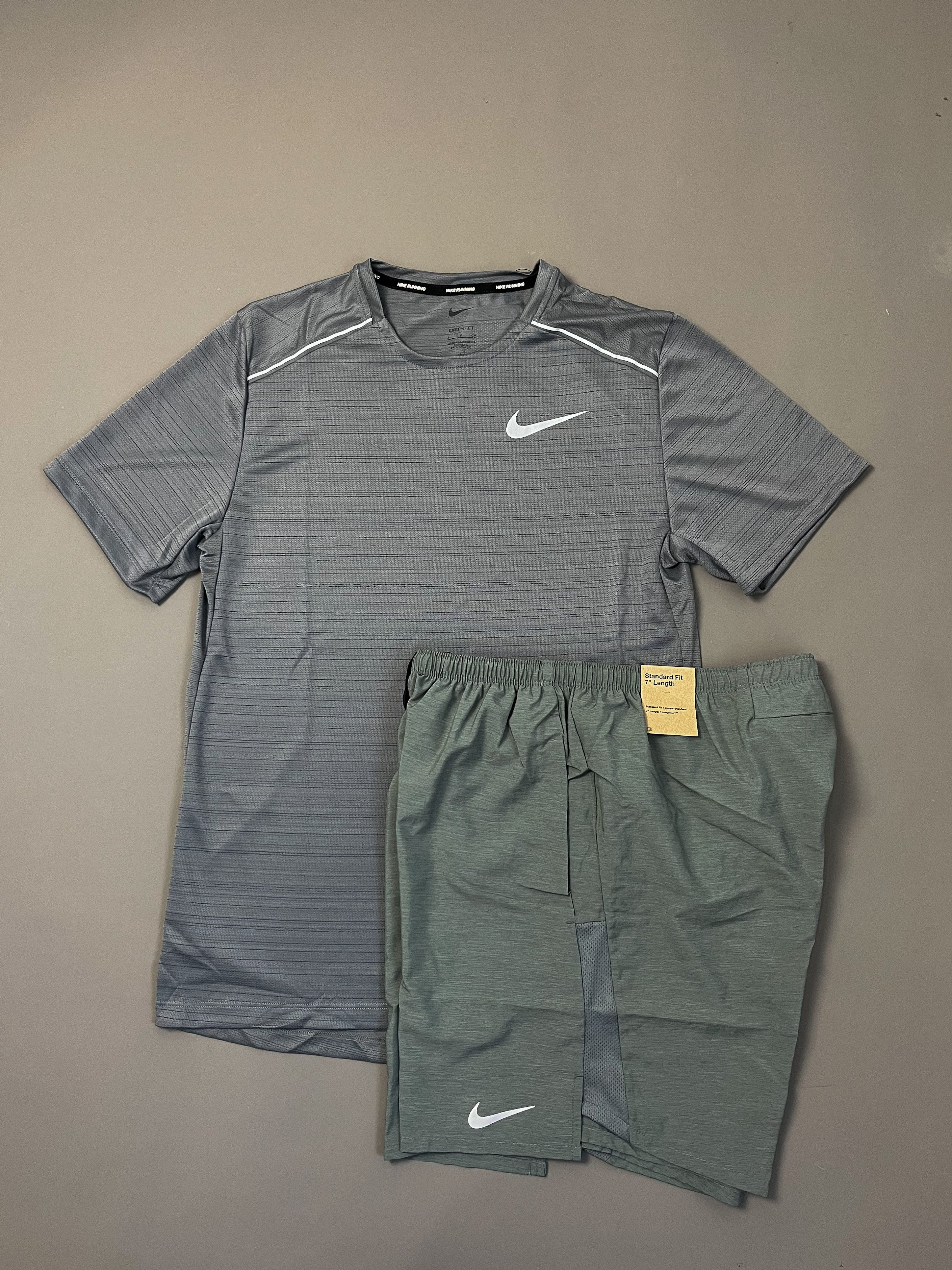 Nike Miler 1.0 Grey T-shirt & Short Set