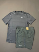 Load image into Gallery viewer, Nike Miler 1.0 Grey T-shirt &amp; Short Set
