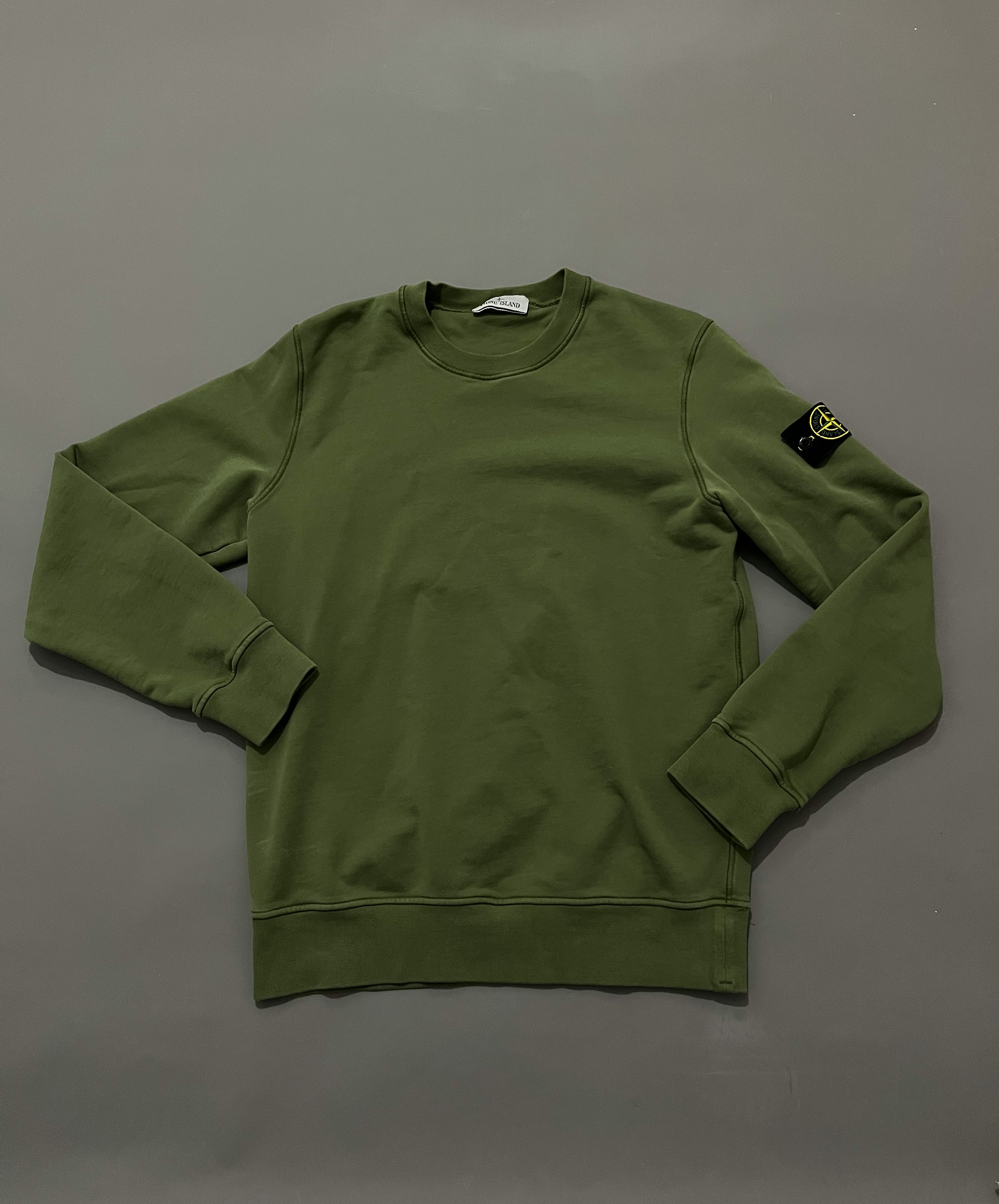 Stone Island Olive Sweatshirt - Medium